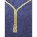 Chico's  Solid Navy Blue Thin Sweater Blouse Shirt Size 2 Large Photo 1