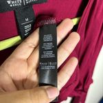 White House | Black Market  Magenta Faux Wrap Blouse Sz M Photo 4