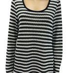 Bobbie Brooks Black White Cotton Blend Knit Scoop Neck Tunic Sweater Womens L Size L Photo 0