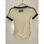 Free People  We The Free Sporty Mix Tee White and Blue Photo 4