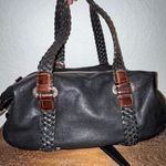 Brighton Leather Woven Straps Detachable Strap Shoulder Tote Purse Bag Photo 3