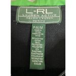 Ralph Lauren  LRL Medium Petite Black Green Trim Long‎ Sleeve Full Zip Jacket Photo 5