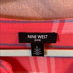 Nine West  Jeans Coral Plaid Blouse large Photo 2