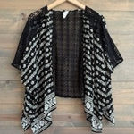 Aeropostale  Black & White Crochet Back Shrug One Size Photo 0