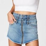 Carmar Sahara Beasley Double Waist Front Zip Denim Skirt Size 2 Photo 0