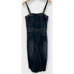 Wash Lab Retro Denim Corset Dress Size Small Blue Photo 6