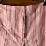 Liz Claiborne "VILLAGER" STRETCH CAPRI / PEDAL PUSHER Pink Stripe Size 14 Photo 1