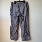 J.Crew  Gray Pinstripe Wool Blend Elastic Waist Trousers with Piping Size‎ 8 Photo 2