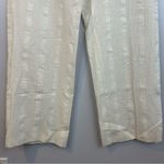 ZARA NWT  Cream Lightweight Straight Leg Striped Casual Trouser Pants Medium Photo 5