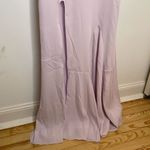 Halston Heritage NEW  Side-Slit Flounce Gown Hushed Vio‎ Purple Dress Maxi NWT 0 Photo 5