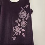 Vintage Purple Rose Maxi Dress Size M Photo 2