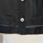 J.Crew Sheer Button-Up Shirt with Jewel Buttons in Black Organza Blend Size XS Photo 3