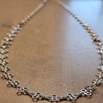 Tory Burch NWOT  Silver Necklace; 30” Photo 5