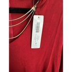 Chico's NEW  Travelers Enamel Red Women's Formal Chain Detail Top Size 3 US XL 16 Photo 3