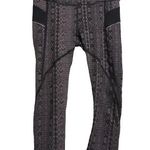 Athleta Womens Prisma Stride Leggings Pants Gray Black Mid Rise Pocket Mesh XS Photo 0