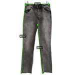 Kut From The Kloth  High Waisted Ankle Straight Jeans Black 2 Long Grunge Punk Photo 5