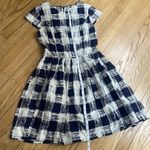 People tree organic cotton blue and white plaid dress size 8 Photo 1