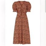 Love, Whit by Whitney Port Dotted Puffed Sleeve Dress Size XS NEW Brown Photo 1