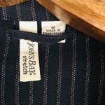 st. john's bay Navy Blue Cotton Casual Blazer Tan Stripes Sz Medium Photo 7