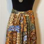 MIX NOUVEAU WOMENS SKIRT NEW YORK FULL FLAIR TWIRL SKIRT TAG IS SM RUNS BIG Gold Photo 3