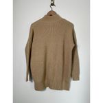 Miss Selfridge  Camel Knit Sweater XS Mock Neck Longline Pullover Photo 1