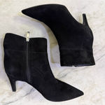 Aquatalia $475 Marabella Suede Bootie Black POINTY TOE STILETTO SOCK 8.5 Photo 1