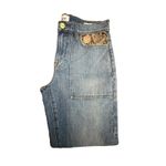 Frame Le High Straight Jeans Blue Denim Sz 28 Cropped Denim Snakeskin #T2-1 Photo 11