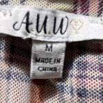 As You Wish As U Wish Plaid Maxi Dress - Blue and Orange Striped SZ M Short Sleeve Tee Lace Photo 10