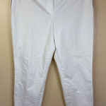 Tahari Size 10 White Straight Leg Flat Front Dress Pants Side Zip Staple Career Photo 0