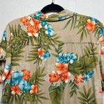 Hawaiian Floral Tropical Beachy Vacation Event Party Festival Womens Shirt Large Orange Photo 6