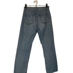 Uniqlo Blue Distressed Ripped Classic Straight Leg Denim Jeans Women Sz 24 Photo 1