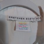 Gretchen Scott  Pique All Day Shirt White Button-Up Shirt Size Small Photo 3