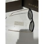 Gucci  Women's Polarized Sunglasses Black Frame Gold Detail Designer Eyewear Photo 2