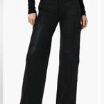 Hudson Jeans Black Coated Cargo High Waist Wide Leg Women’s Sz. 28 BNWT $285 Photo 0
