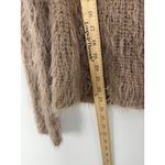 Tempo Paris  Fuzzy Alpaca Wool Blend Cowl Neck Sweater Brown Taupe | Size S Photo 7