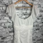EUC Vine Tree Women’s Ruched Elegant White Mini Dress Size Medium (RN 165440) Photo 1