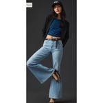 Anthropologie Pilcro Tulip Mid-Rise Flare Light Wash Stretchy Jeans Size 26 Photo 1