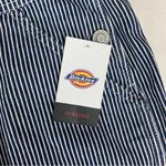 Dickies  juniors medium Blue Striped Overalls denim white new casual conductor Photo 4