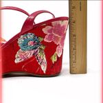 via spiga fabric ankle strap wedge sandals, Italy, size 9 Photo 10