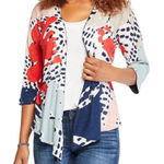 Nic+Zoe Art Scene 4 Way Linen-Blend Cardigan Size XL NWOT Photo 0