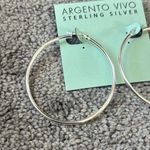 Argento Vivo Silver Hoop Earrings Photo 1