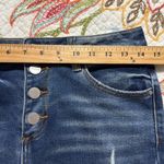 RISEN women’s size 7/28 button fly jeans favorite day mid rise cropped flare Blue Photo 6