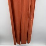 Lulus  Evolve Rust Orange Short Sleeve Wrap Maxi Dress‎ Sz S Photo 4