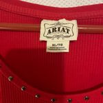 Ariat  Red Studded Long Sleeve Blouse Photo 3
