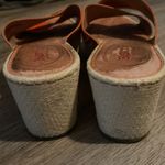 Born Leather Wedge Sandals Size 8 Medium Orange Photo 7