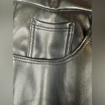 Good American  Black Leather Look Pants Photo 2