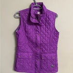 Peter Millar  Women’s Size Small Quilted Golf Vest Full Zip Pockets Lined Purple Photo 0