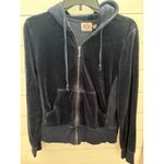 Juicy Couture Vintage  Forever Velour Full Zip Hoodie Crown Logo Blue Womens‎ XL Photo 4