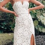 Lulus Amazing Allure White Crochet Lace Bodycon Midi Dress Photo 0