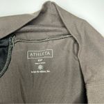 Athleta Chocolate Brown Shadow Soft Knit Nylon Spandex Athletic Faux Wrap Skirt Photo 6